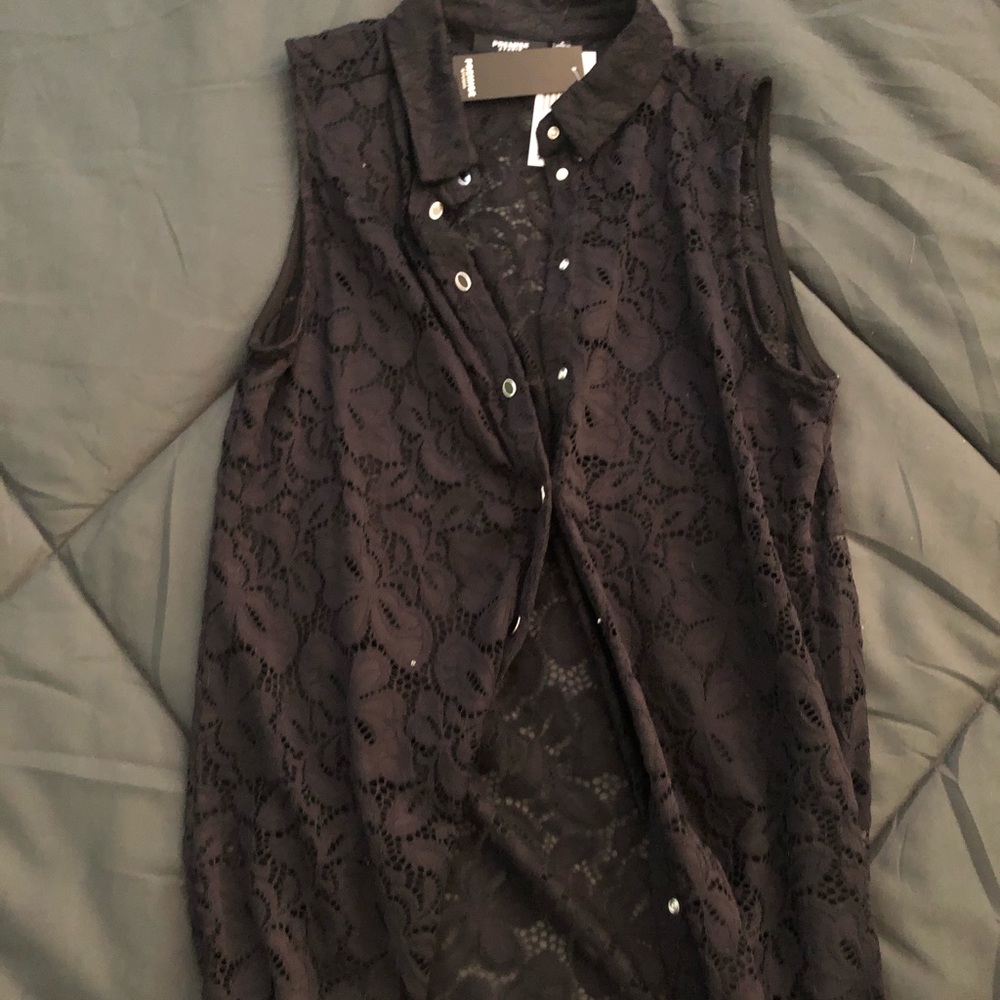 Black lace top